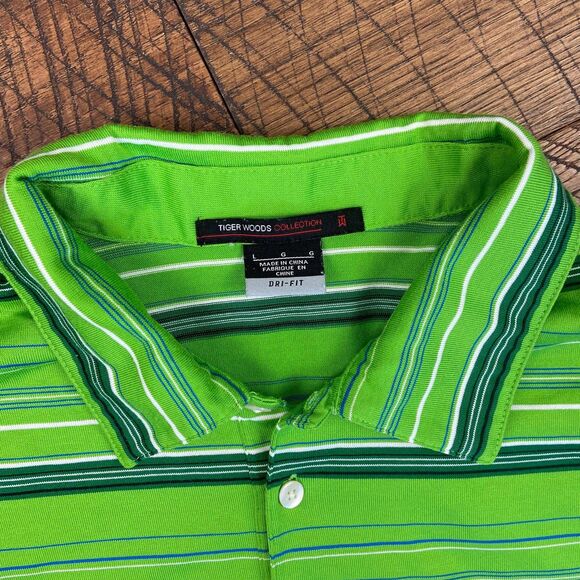 TIGER WOODS COLLECTION green golf polo L - Picture 4 of 4